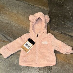 The North Face Light Pink Fleece Baby Hoodie